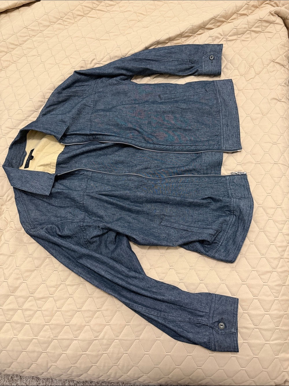 Rag & Bone blue lightweight zip jacket